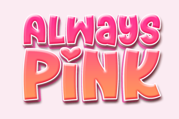 Always Pink: A Whimsical Display Font for Playful Brand Identities