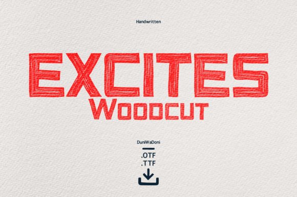 Excites Woodcut: A Warm, Rustic Display Typeface