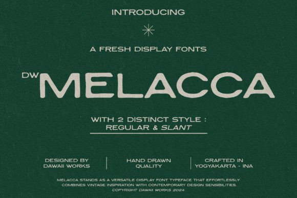 Malacca: A Display Font That Feels Like a Quiet Conversation