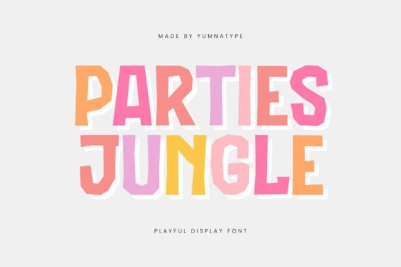 Parties Jungle: A Playful Display Font for Scroll-Stopping Campaigns
