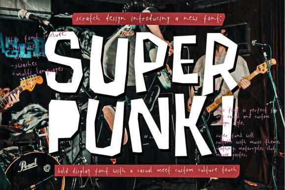 Super Punk: A Bold Display Font for Authentic Brand Identity