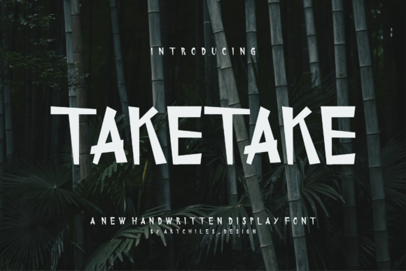 Taketake: A Bold Display Font That Cuts Through the Feed